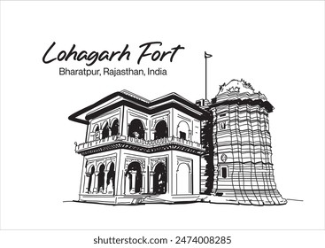 ancient Lohagarh fort in the town of Bharatpur in Rajasthan.