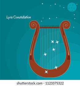 An ancient lyre musical instrument.Lyra Constellation