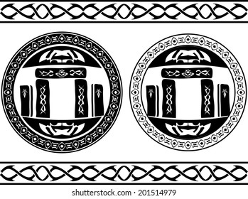 ancient magic stones. vector illustration