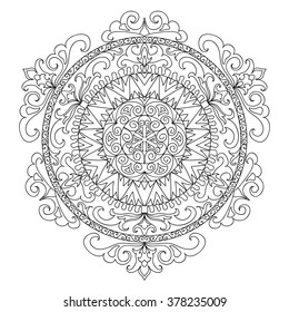 Ancient mandala coloring page