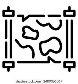 Ancient Map Icon Illustration for web, app, infographic, etc