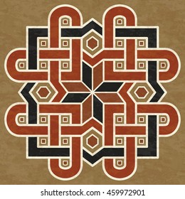 ancient marble floor, abstract geometric pattern with texture, vector illustration