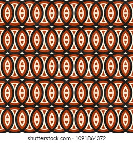 Ancient marbled floor tiles, abstract geometric pattern based on circles, textured seamless vector illustration