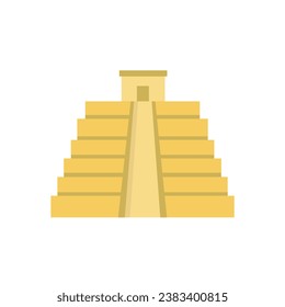 Ancient Mayan Pyramid Icon Famous Tourist , famous landmark International country landmark vector