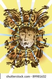 Ancient Mayan Warrior King