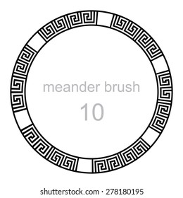 ancient meander pattern line, vector illustration