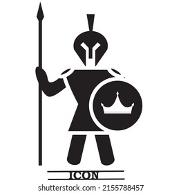 Ancient, medieval  warrior. Vector illustration eps10.