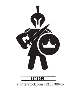 Guerrero antiguo, medieval. Ilustración vectorial eps10.