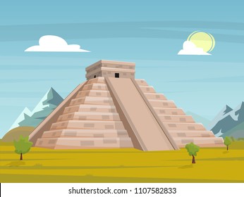 Ancient mexican pyramid 