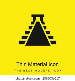 Ancient Mexico Pyramid Shape minimal bright yellow material icon