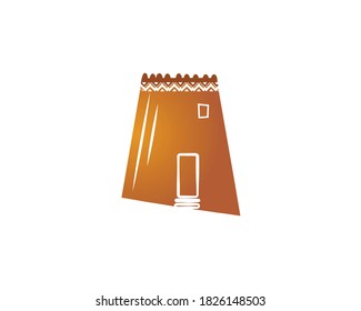 Ancient middle eastern Arabian old house vector