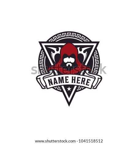 Ancient Monk Robe, Assassin Badge for game or community logo design inspiration
