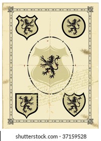 The ancient monogram heraldic lion.