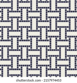 Ancient mosaic seamless pattern. Decorative antique stone ornament.