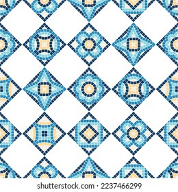 Altes Mosaik nahtloses Muster. Dekorative antike Steindekoration.