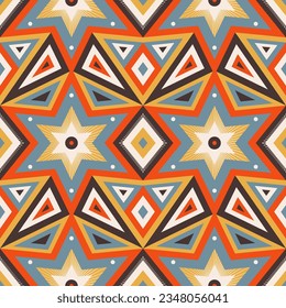 Ancient mosaic vector seamless pattern
