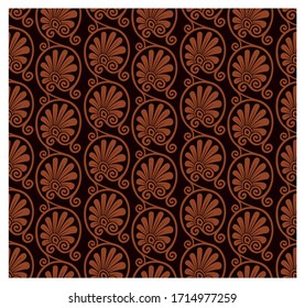 Ancient motif background vector illustration. Greek pattern seamles design.