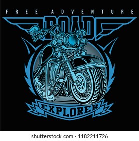 ancient motorbike associations,vector motorcycle illustration