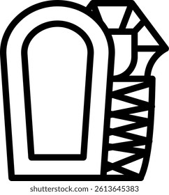 Ancient Mummy Line Vector Icon Design