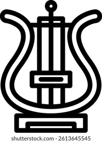 Ancient Music Line Vector Icon Design