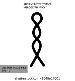 Ancient mystic egyptian symbol. Vector isolated editable black icon on white background. Egyptian paganism. Ancient egyptian religion. Hieroglyph. Magic amulets. Mystic Talisman.