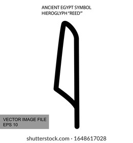 Ancient mystic egyptian symbol. Vector isolated editable black icon on white background.  Egyptian paganism. Ancient egyptian religion. Hieroglyph. Magic amulets. Mystic Talisman.