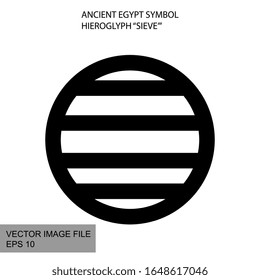 Ancient mystic egyptian symbol. Vector isolated editable black icon on white background.  Egyptian paganism. Ancient egyptian religion. Hieroglyph. Magic amulets. Mystic Talisman.
