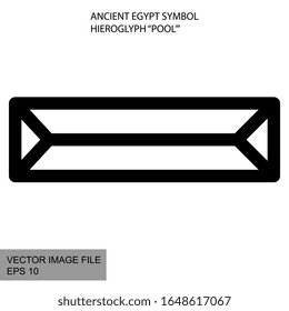 Ancient mystic egyptian symbol. Vector isolated editable black icon on white background. Egyptian paganism. Ancient egyptian religion. Hieroglyph. Magic amulets. Mystic Talisman.
