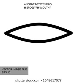 Ancient mystic egyptian symbol. Vector isolated editable black icon on white background. Egyptian paganism. Ancient egyptian religion. Hieroglyph. Magic amulets. Mystic Talisman.