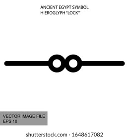 Ancient mystic egyptian symbol. Vector isolated editable black icon on white background. Egyptian paganism. Ancient egyptian religion. Hieroglyph. Magic amulets. Mystic Talisman.