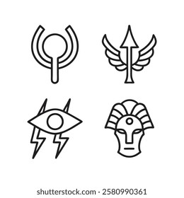 Ancient Mythology Symbols and Mystical Emblems