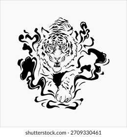 mitologia antiga vetor tigre branco