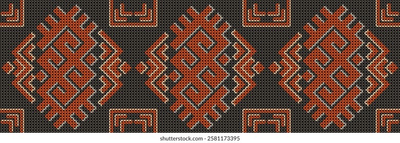 Ancient Nordic Runes - Traditional Viking Mosaic Pattern