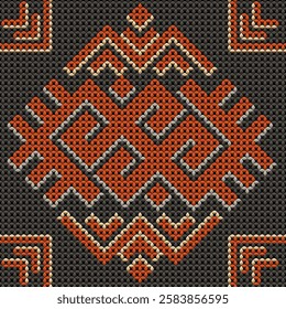 Ancient Nordic Runes - Traditional Viking Mosaic Pattern