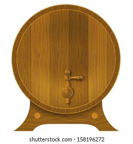Ancient oak barrel