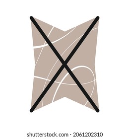 Ancient Old Norse Rune : Gebo, Rune of gift. Runic letter in black on brown and white background. 