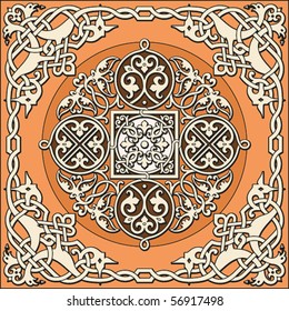 Ancient old russian vector pattern