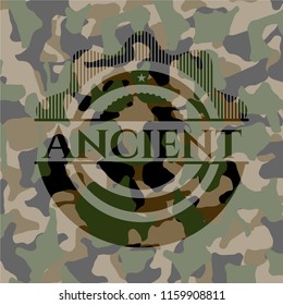 Ancient on camouflage pattern