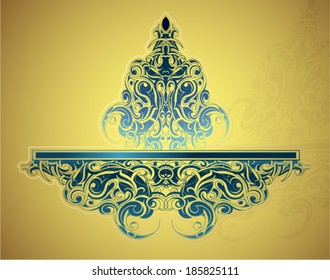 Ancient ornament in orient style