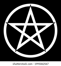 Ancient pagan symbol of the pentagram. Vector illustration