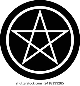 Ancient pagan symbol of the pentagram. Vector illustration