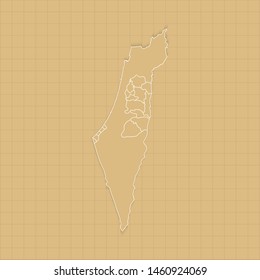 Ancient Palestine map old paper background with space for text. Vector illustration EPS10.