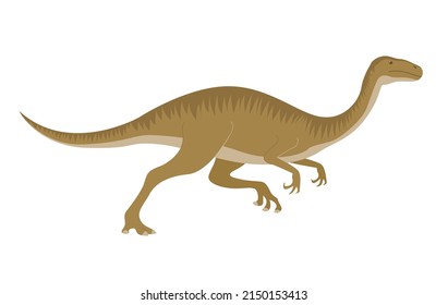 Ancient pangolin. Herbivorous dinosaur of the Jurassic period. Prehistoric animal and paleontology. Vector cartoon illustration isolated on a white background