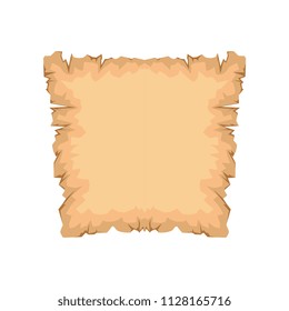 Ancient paper, papyrus with space for text vector Illustration on a white background