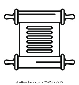 Ancient paper scroll is unrolling and revealing a hidden message