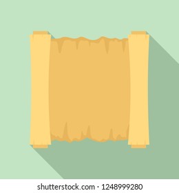 Ancient papyrus icon. Flat illustration of ancient papyrus vector icon for web design