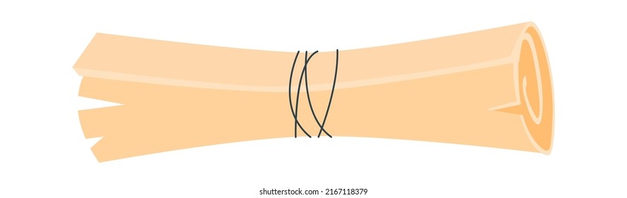 Ancient papyrus scroll. Vector illustration