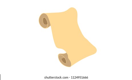 ancient papyrus vector, on white background