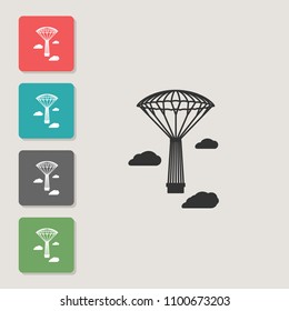 Ancient parachute - vector icon. Symbol for web, infographics, print design and mobile UX/UI kit. Vector illustration, EPS10.