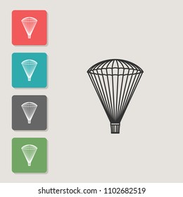 Ancient parachute - vector icon. Symbol for web, infographics, print design and mobile UX/UI kit. Vector illustration, EPS10.